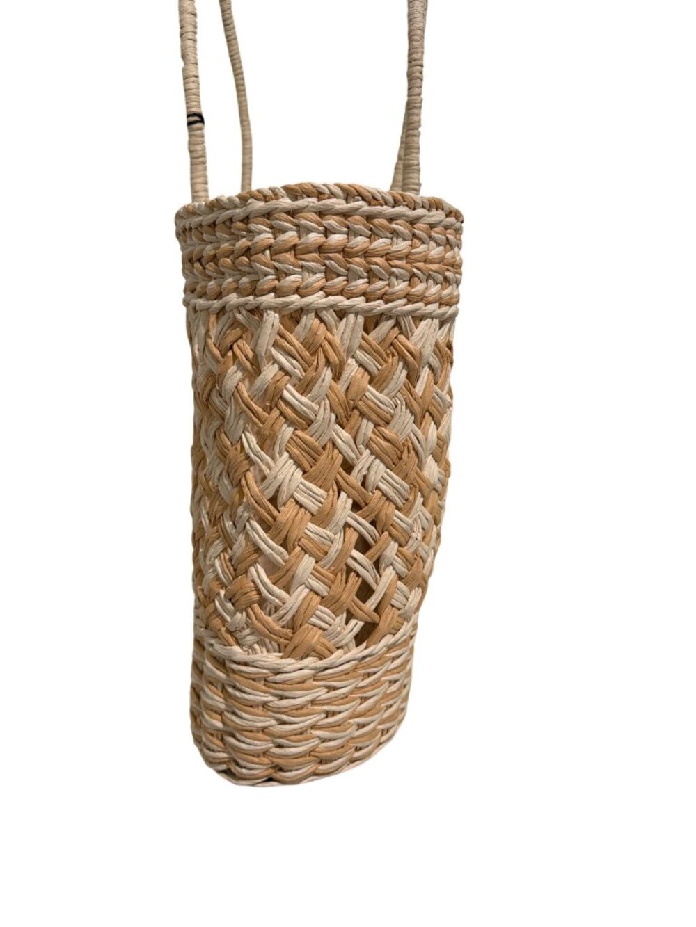 Natural Straw Woven Tote Bag With Double Handles - Shade & Shore - Picture 4 of 8